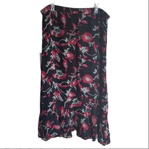 Y2k Floral print maxi skirt reversible by Style & Co size 12 (more like an XL)